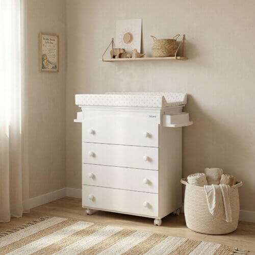 Mueble bañera cambiador cajón oval