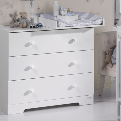 Cómoda 3 cajones ancho 95 cm tiradores bola 7670 comprar cunas online