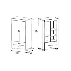 Armario Duke - Combinado 7711 cunas y accesorios para bebé