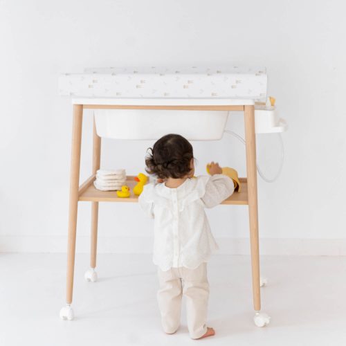 Smart Mueble bañera cambiador con ruedas